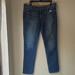 Paige Women's Straight Leg Jeans in Deep Blue